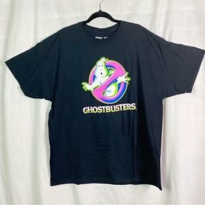 Geek Fuel Ghostbusters Neon Print Black T-shirt 2X NEW